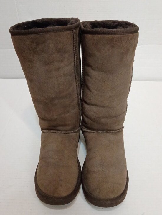 UGG Shoes - UGG Australia Classic Tall 5815 Chocolate Brown Suede Boots Women's Size 7